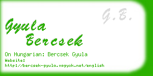 gyula bercsek business card